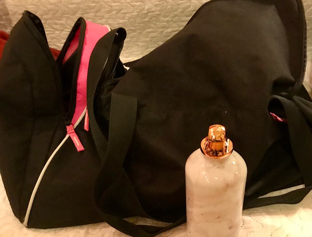 Gym bag with yoga mat slot sale